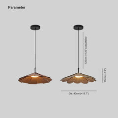 Lámparas colgantes de techo diseño floral de madera para comedor