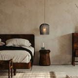 lámparas de mimbre o rattan estilo retro diseño de linterna