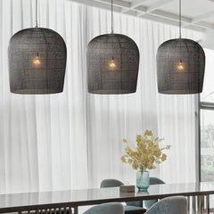 lámparas de mimbre o rattan estilo retro diseño de linterna