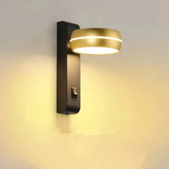 Aplique de pared de diseño moderno LED giratorio para mesita de noche