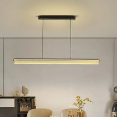 Lámpara colgante lineal de restaurante estilo moderno y minimalista