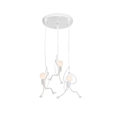 Lámpara colgante de diseño moderno con figura humana LED para comedor