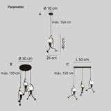 Lámpara colgante de diseño moderno con figura humana LED para comedor