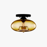 Lámpara De Techo De Vidrio Soplado LED Diseño Moderno 28 cm Pasillo