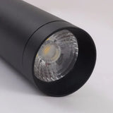 Lámpara colgante cilíndrica minimalista negra LED para mesita de noche