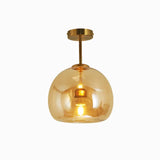 Lámpara de techo vintage de vidrio con LED para pasillos Ø 25 cm