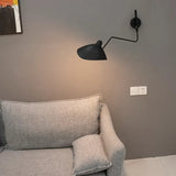 Aplique de Pared Lectura Moderno Ajustable Negro Dormitorio