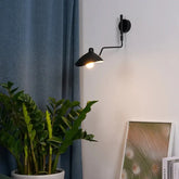 Aplique de Pared Lectura Moderno Ajustable Negro Dormitorio