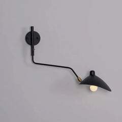 Aplique de Pared Lectura Moderno Ajustable Negro Dormitorio