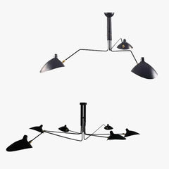 Lamparas de techo industriales led diseño minimalista de brazo largo
