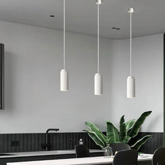 Lámpara Nordica Colgante LED de Estilo Morandi con Altura Regulable para Comedor