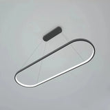 Lámpara colgante ovalada minimalista LED regulable en altura para isla de cocina