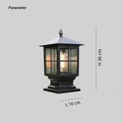 Farol sobremuro exterior moderno IP65 para jardín y terraza
