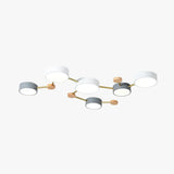 Lámpara de techo diseño nórdico LED geométrica estilo galaxia para salón Morandi