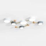 Lámpara de techo diseño nórdico LED geométrica estilo galaxia para salón Morandi