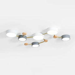 Lámpara LED de Techo Estilo Nórdico y Diseño Molecular para Salón
