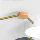 Lámpara de techo diseño nórdico LED geométrica estilo galaxia para salón Morandi