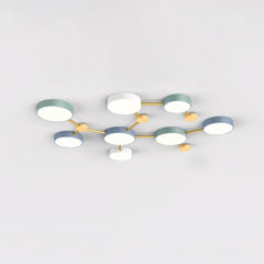 Lámpara LED de Techo Estilo Nórdico y Diseño Molecular para Salón