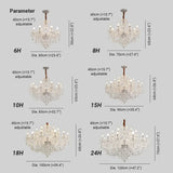 Lámparas colgantes cristal diseño elegante para salón de lujo