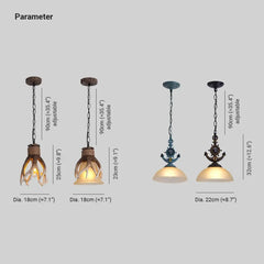 Lamparas de techo colgantes decorativas estilo retro para comedor