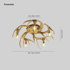 Plafones de techo cocina diseño retro cuerno resina