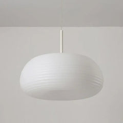Lampara techo colgante blanca diseño redondo estilo crema