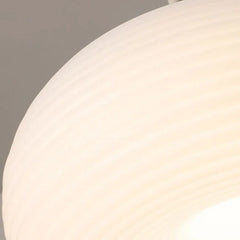 Lampara techo colgante blanca diseño redondo estilo crema