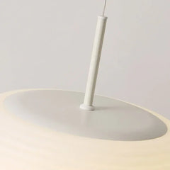 Lampara techo colgante blanca diseño redondo estilo crema
