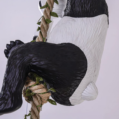 Lámpara Colgante de Panda en una Cuerda LED con Altura Regulable