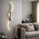 Aplique de pared moderno LED con diseño en S para salón