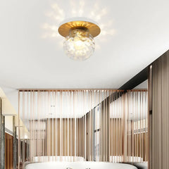 Apliques de pared modernos para salón diseño con vidrio esférico