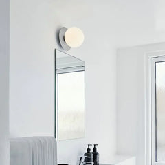 Apliques de pared modernos para salón diseño con vidrio esférico
