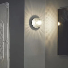 Apliques de pared modernos para salón diseño con vidrio esférico