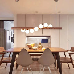 Lámparas colgantes para comedor de madera diseño moderno y creativo
