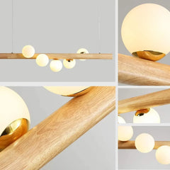 Lámparas colgantes para comedor de madera diseño moderno y creativo