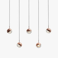 Lampara colgante mesita noche diseño moderno creativo con esfera de vidrio