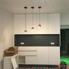 Lampara colgante mesita noche diseño moderno creativo con esfera de vidrio