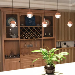 Lampara colgante mesita noche diseño moderno creativo con esfera de vidrio