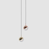 Lampara colgante mesita noche diseño moderno creativo con esfera de vidrio