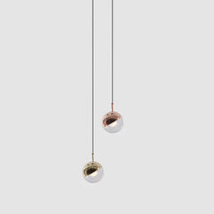 Lampara colgante mesita noche diseño moderno creativo con esfera de vidrio