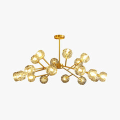 Lámpara colgante de cristal para salón estilo moderno y lujoso