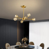 Lámpara colgante de cristal para salón estilo moderno y lujoso