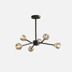 Lámpara colgante de cristal para salón estilo moderno y lujoso