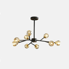 Lámpara colgante de cristal para salón estilo moderno y lujoso