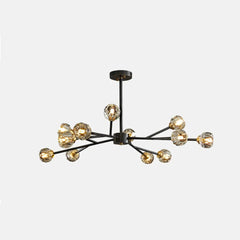 Lámpara colgante de cristal para salón estilo moderno y lujoso