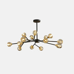 Lámpara colgante de cristal para salón estilo moderno y lujoso