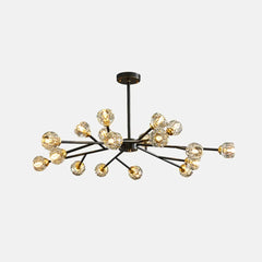 Lámpara colgante de cristal para salón estilo moderno y lujoso