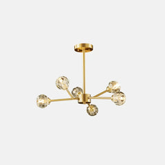 Lámpara colgante de cristal para salón estilo moderno y lujoso