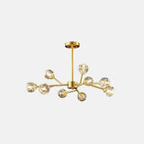 Lámpara colgante de cristal para salón estilo moderno y lujoso