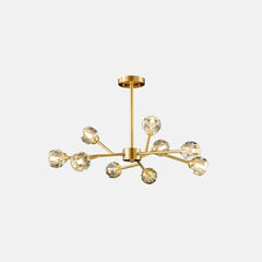 Lámpara colgante de cristal para salón estilo moderno y lujoso